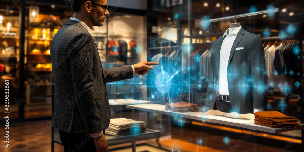 Fototapeta premium The Future of Shopping: Smart Displays with Virtual Reality