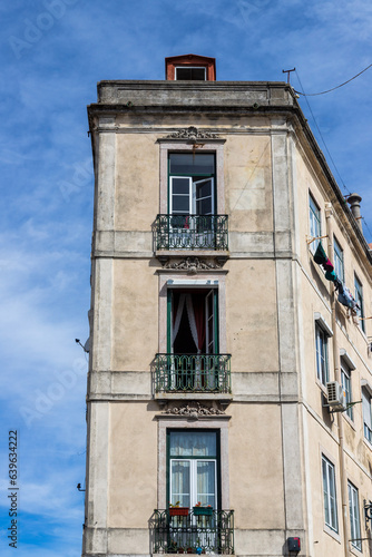 Façade of a house in Lisbon, Portugal
