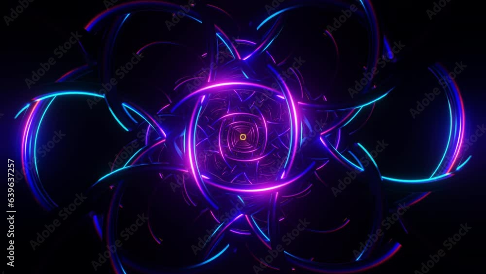 Vibrant neon rhythm: rhythmic flashing disco pattern in seamless VJ loop.