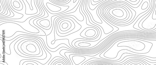 Abstract Topographic map background with wave line. Topographic map background. Line topography map contour background, geographic grid. Abstract vector illustration.	