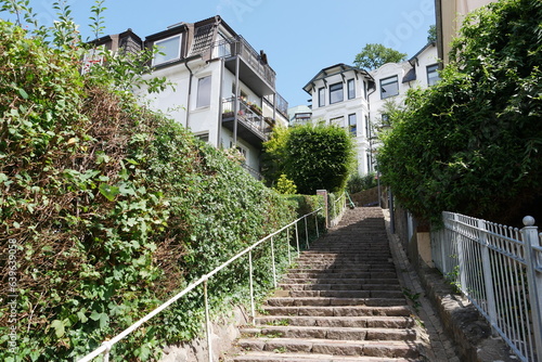 Obraz na płótnie Treppe im Treppenviertel Hamburg Blankenese w salonie