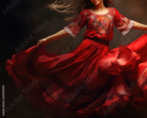 Caucasian Female Dancer Background Very Happy Generative AI