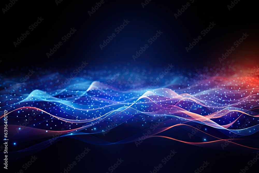 Abstract technology background with glowing lines and particles Illustration. Abstract Background Science Technology, AI Generated Abstract technology background with glowing lines and particles Illustration. Abstract Background Science Technology, AI Generated