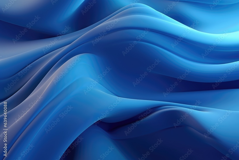 Abstract blue wavy background. 3d rendering, 3d illustration. Abstract Background with 3D Wave blue Gradient Silk Fabric, AI Generated Abstract blue wavy background. 3d rendering, 3d illustration. Abstract Background with 3D Wave blue Gradient Silk Fabric, AI Generated