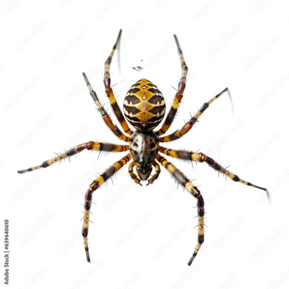 Épeire diadème (Araneus diadematus) Araignée avec transparence, sans background Épeire diadème (Araneus diadematus) Araignée avec transparence, sans background