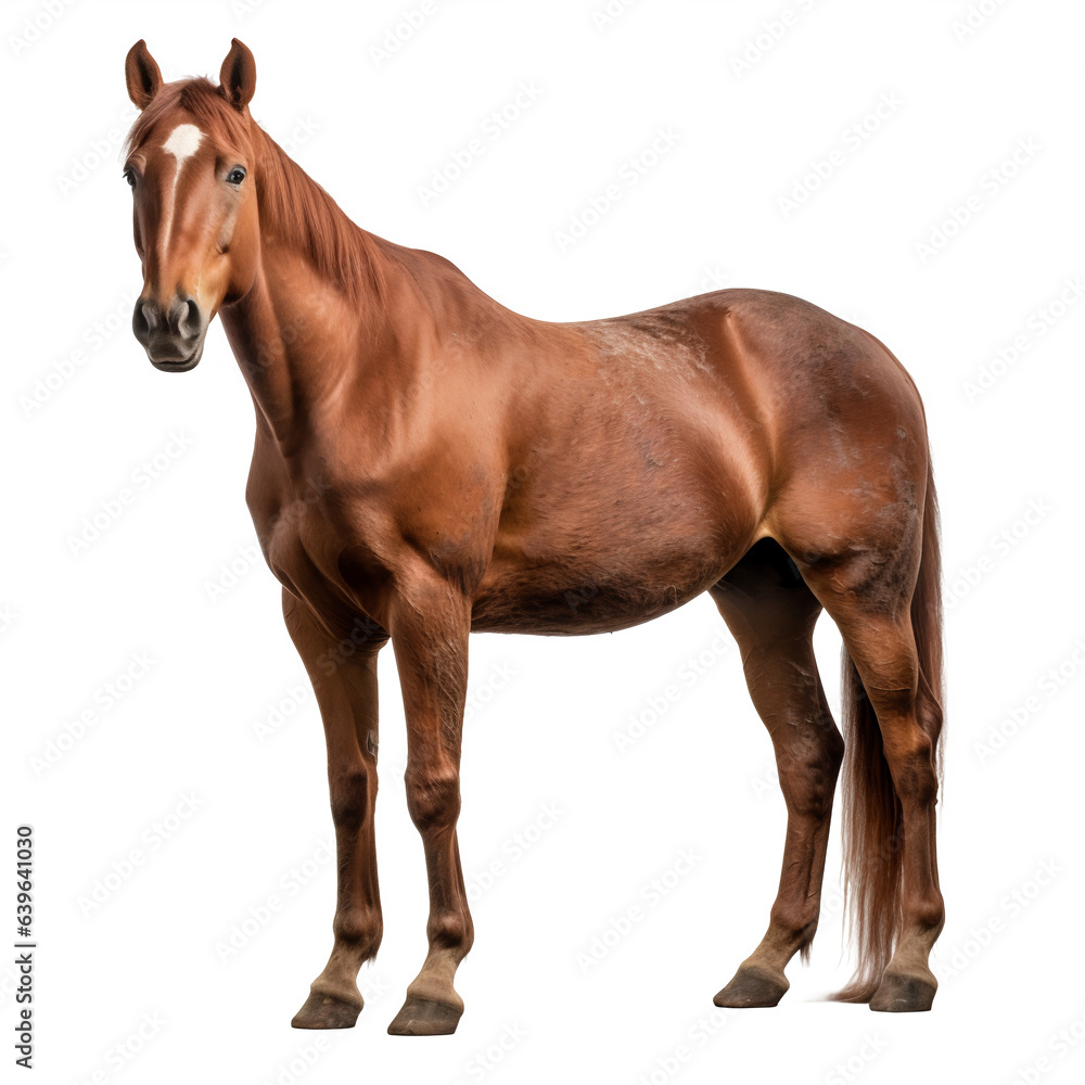 Cheval Quarter Horse Originaire des États-Unis, Étalon avec transparence, sans background Cheval Quarter Horse Originaire des États-Unis, Étalon avec transparence, sans background