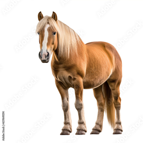 Cheval Haflinger Originaire d'Autriche et d'Italie, Étalon avec transparence, sans background