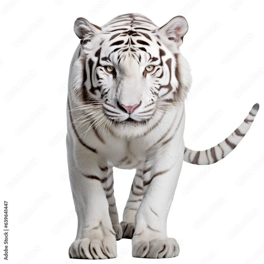 Tigre blanc avec transparence, sans background Tigre blanc avec transparence, sans background