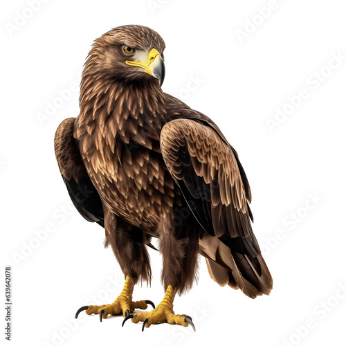 Aigle royal (Aquila chrysaetos) avec transparence, sans background