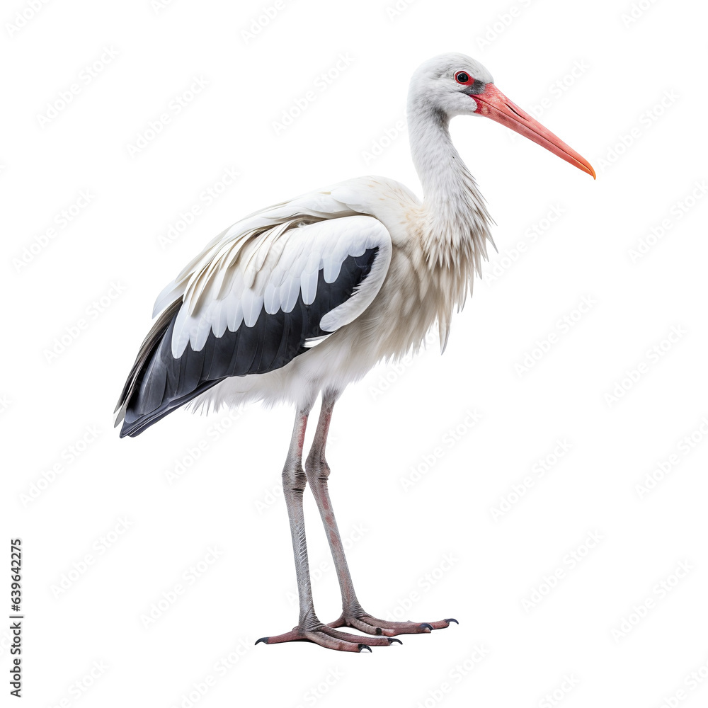 Cigogne blanche (Ciconia ciconia) avec transparence, sans background Cigogne blanche (Ciconia ciconia) avec transparence, sans background