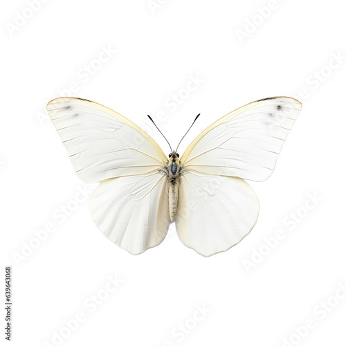 Papillon Piéride du chou (Pieris brassicae) avec transparence, sans background © MATTHIEU
