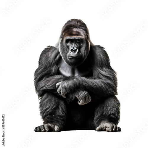 Gorille, un grand singe avec transparence, sans background © MATTHIEU