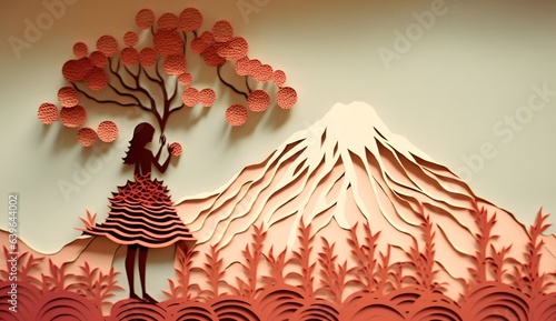 Nature landscape with mount...