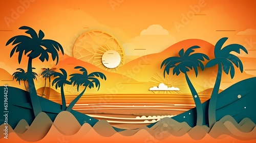 Illustration of ocean view ...
