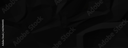 Dark crumple black paper wrinkled poster template ,blank glued creased paper texture background. black paper crumled backdrop background. used for cardboard and clarkboard.