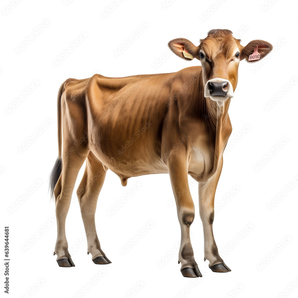 Vache Jersey avec transparence, sans background