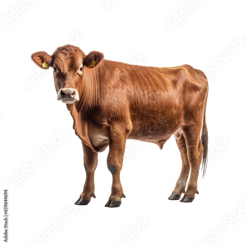 Vache Limousine avec transparence, sans background