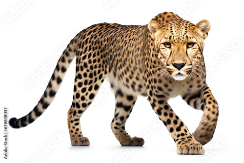 Fierce Cheetah isolated on white background