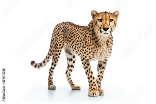 Fierce Cheetah isolated on white background