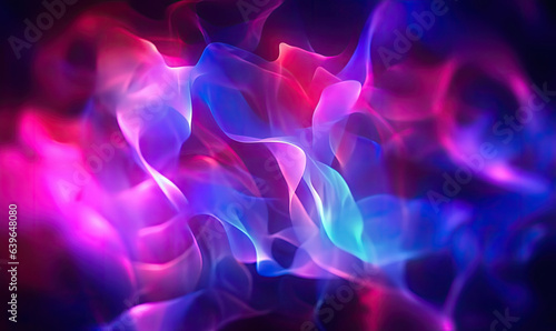 Abstract liquid wave wallpaper. Smoke holographic background. For banner, postcard, book illustration. Created with generative AI tools