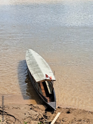 Boat on the Madre de Dios river in Puerto Maldonado