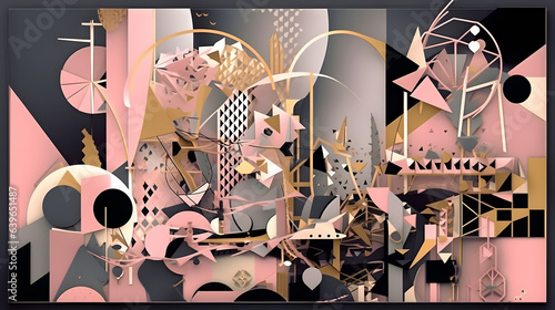 Pink coral Paper cut art, f...