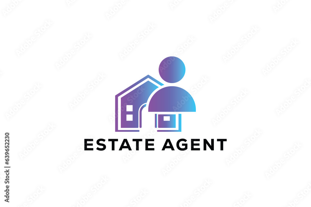 Real State Agent Icon. Vector Illustration. House Building Real State Agent Icon. Vector Illustration. House Building