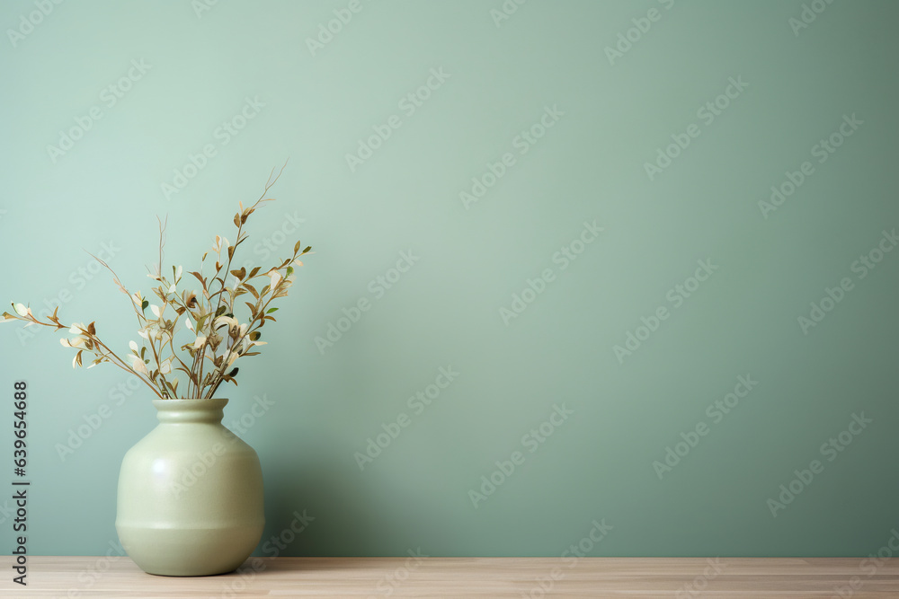 Empty room interior background sage green wall Empty room interior background sage green wall