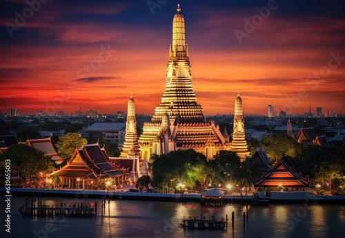 Wat Arun temple in twilight  Temple of the Dawn