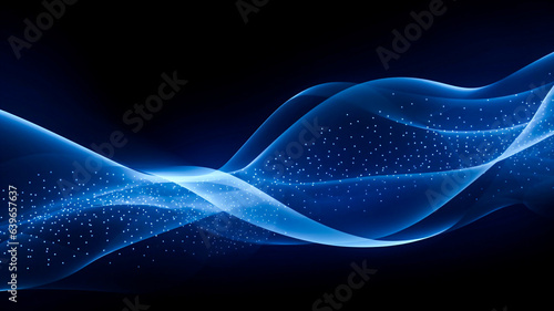 Abstract Waves blue background for design technology and networking science