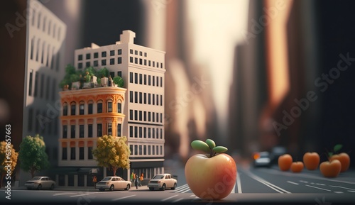 City in big apple concept, ...