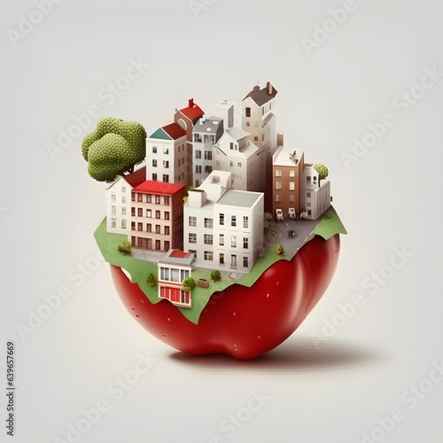 City in big apple concept, ...