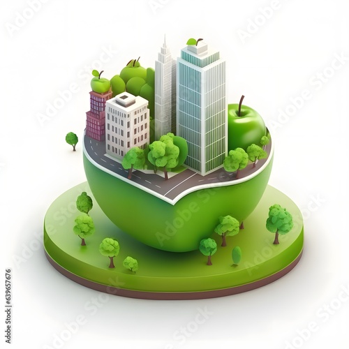 City in big apple concept, ...