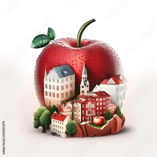 City in big apple concept, ...