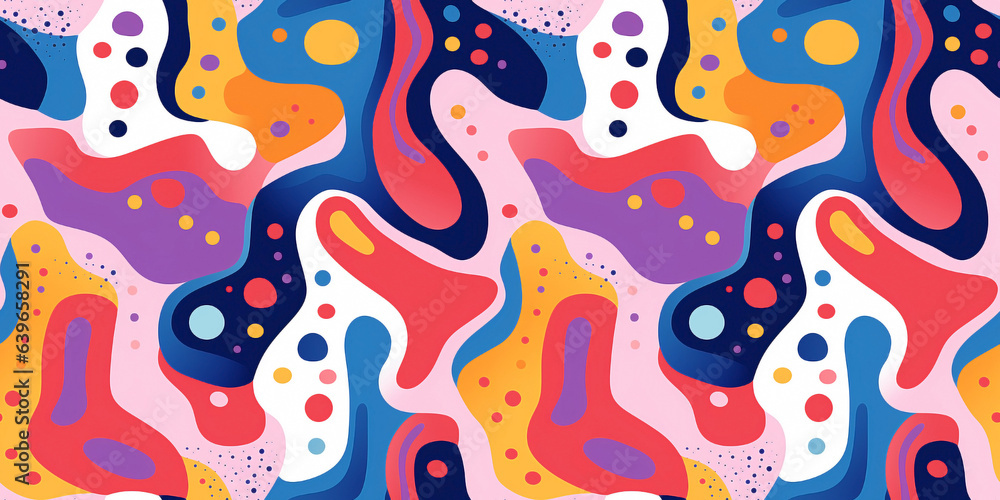 Seamless pattern of brilliant organic motifs. Concept: Dynamic asymmetrical wallpapers. Seamless pattern of brilliant organic motifs. Concept: Dynamic asymmetrical wallpapers.