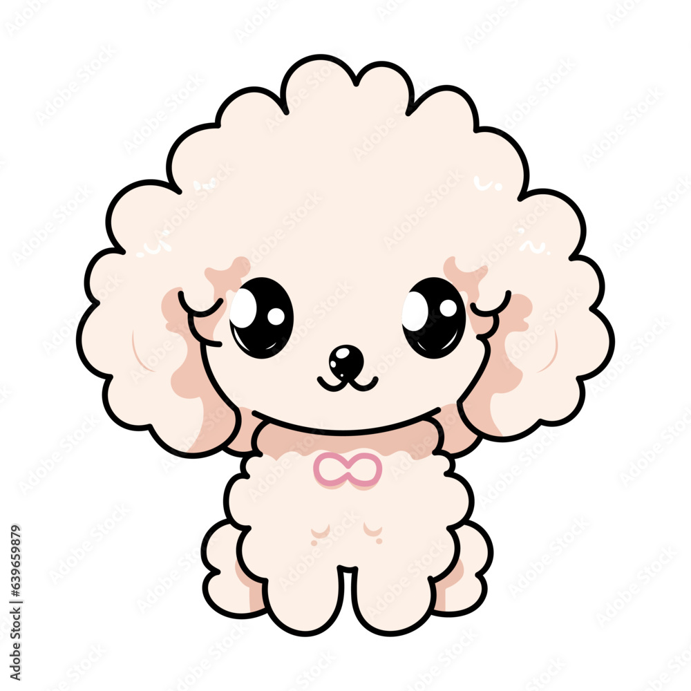 poodle maltipu kawaii dog character vector illustration poodle maltipu kawaii dog character vector illustration