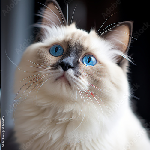 Cute Birman Cat closer