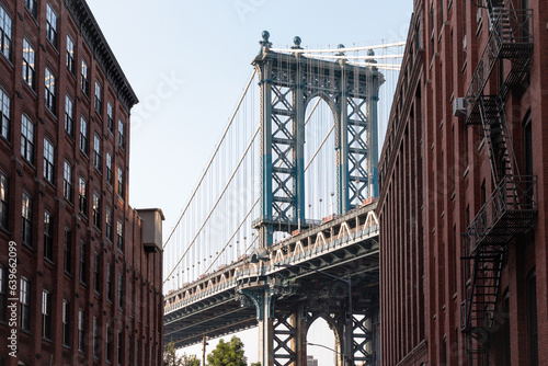 DUMBO -- Manhattan Bridge as seen from Washington Street, Brooklyn, New York City, USA