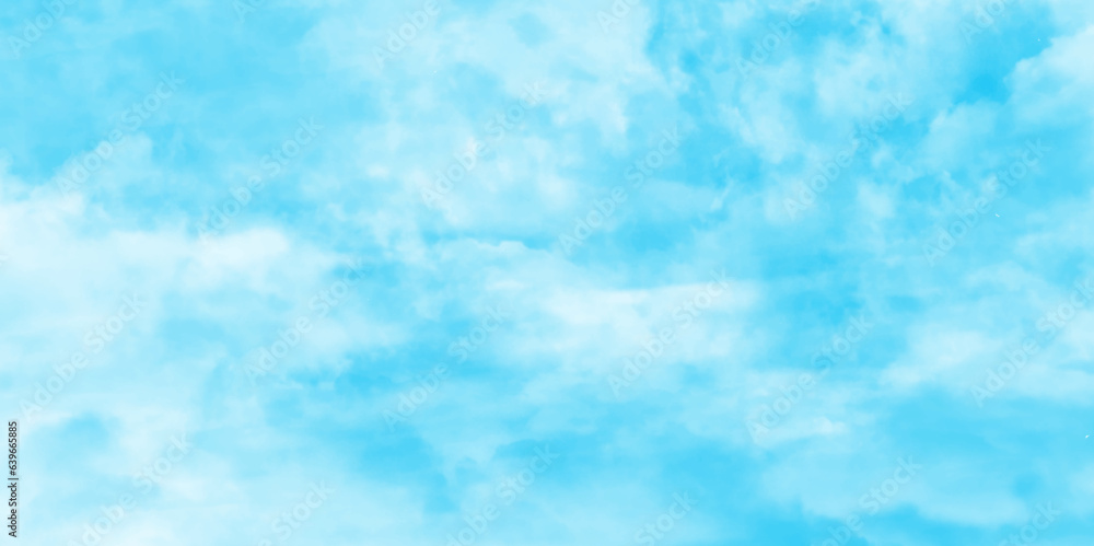 Fresh and shiny White clouds on blue sky with tiny clouds, Hand painted watercolor shades sky clouds, Bright blue cloudy sky vector illustration. Fresh and shiny White clouds on blue sky with tiny clouds, Hand painted watercolor shades sky clouds, Bright blue cloudy sky vector illustration.