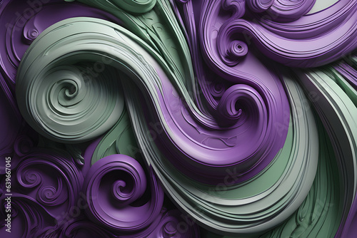 the world of realistic artistry with these stunning purple and sage green swirls. Let the colors and details transport you to another dimension-Ai generated