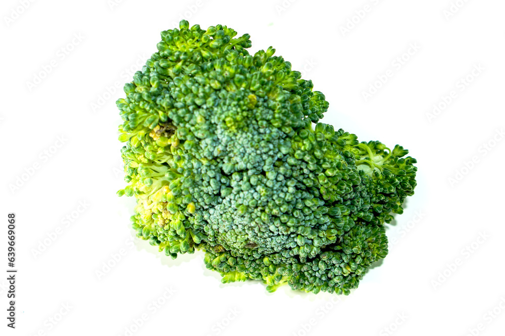 Delicious fresh broccoli isolated on a white background Delicious fresh broccoli isolated on a white background