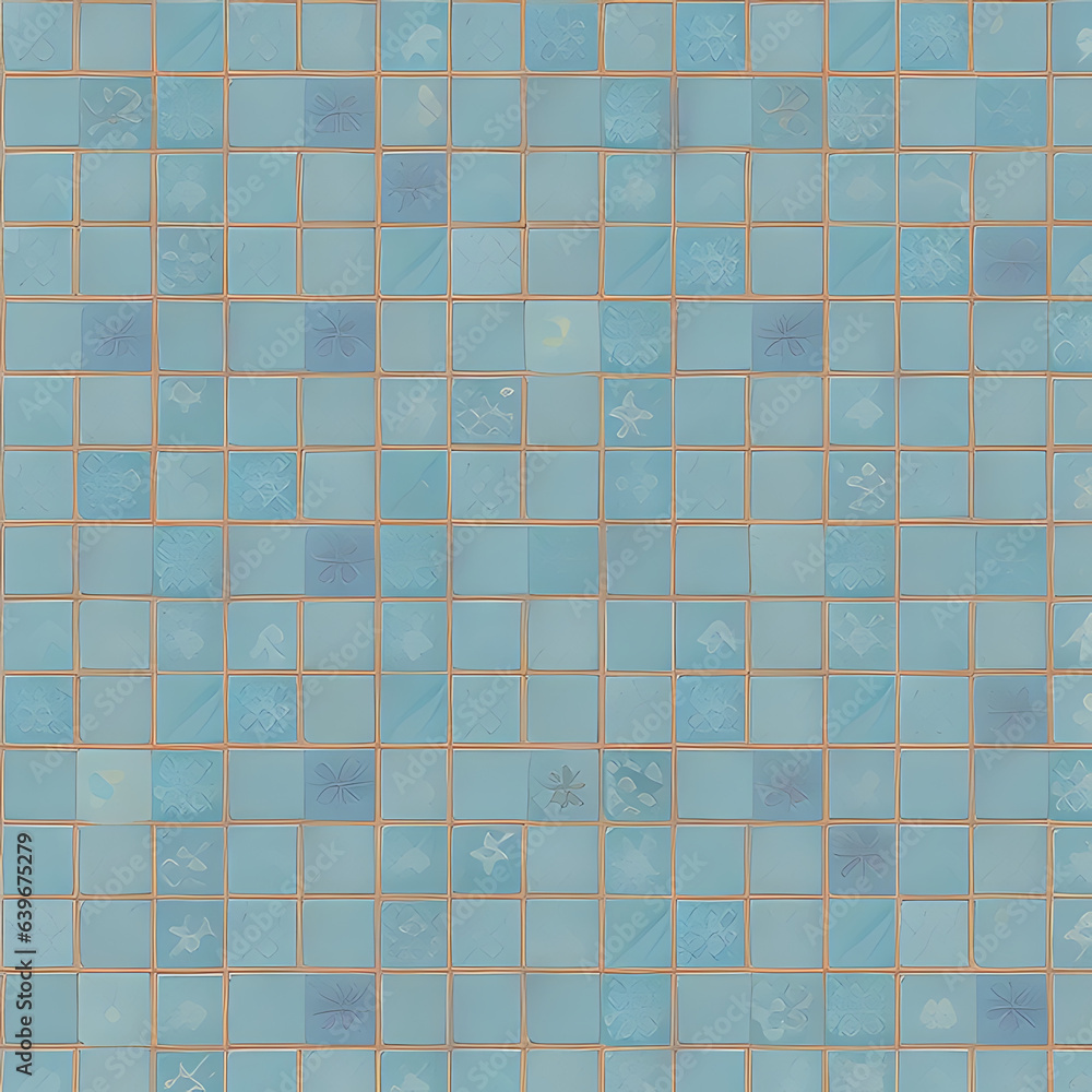 Fototapeta premium pattern, mosaic, tile, texture, square, design, wall, seamless, vector, wallpaper, bathroom, blue, ceramic, decoration, illustration, backdrop, color, pool, kitchen, tiles, floor, art, architecture, l