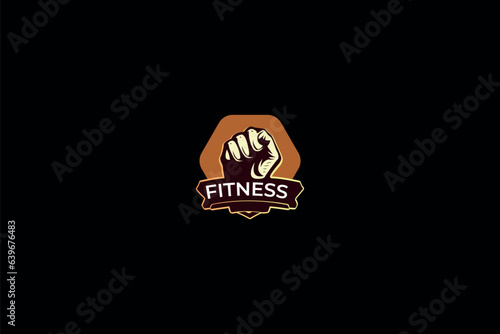 vector mascot fitness gym logo design