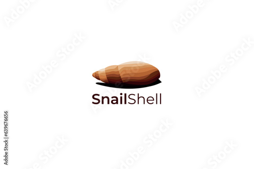 vector snail shell logo design