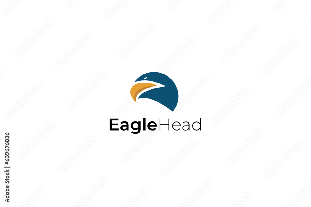 vector eagle head logo design
