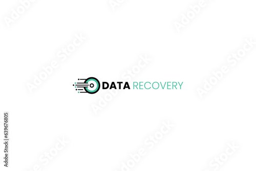 vector minimal data recovery logo design