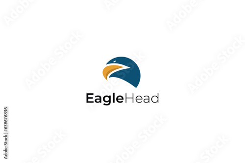 vector eagle head logo design