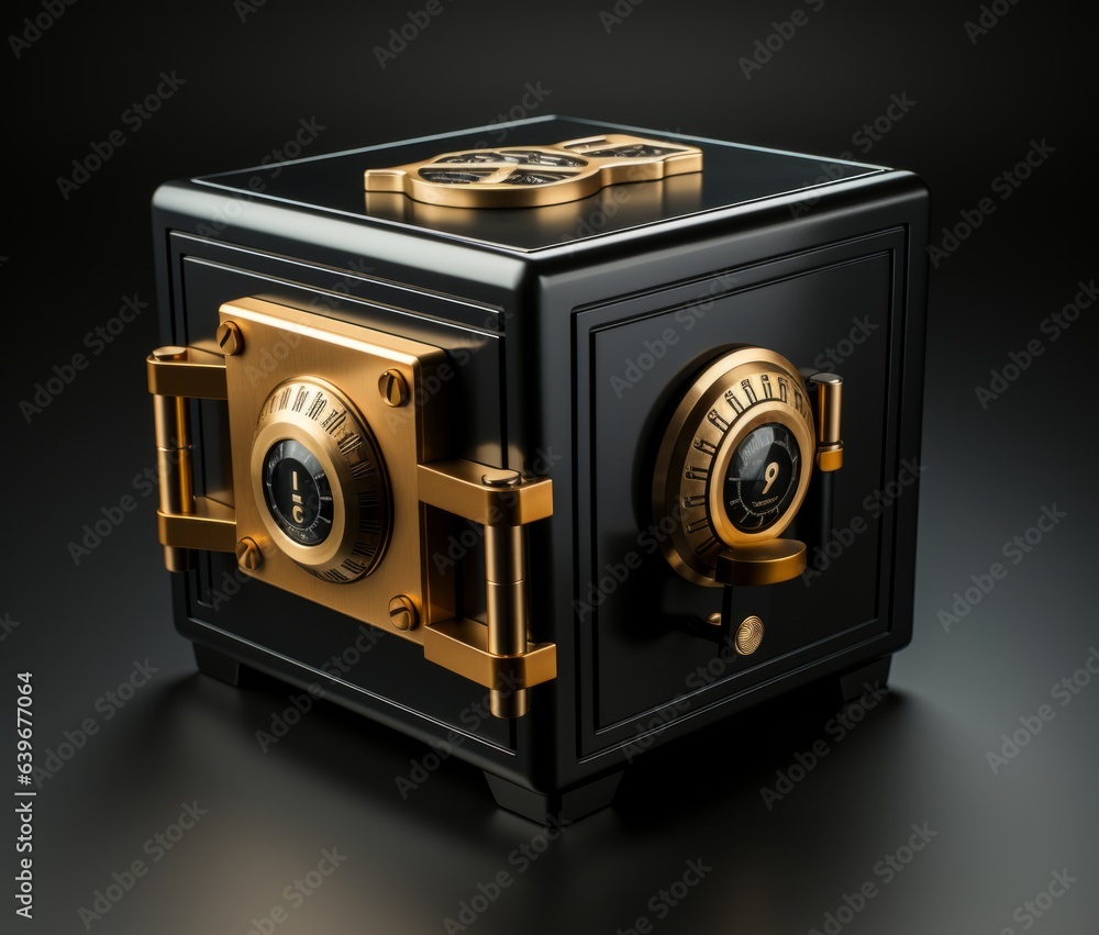 Safe for storing gold and currency, a case with an encryption lock. Made in AI Safe for storing gold and currency, a case with an encryption lock. Made in AI
