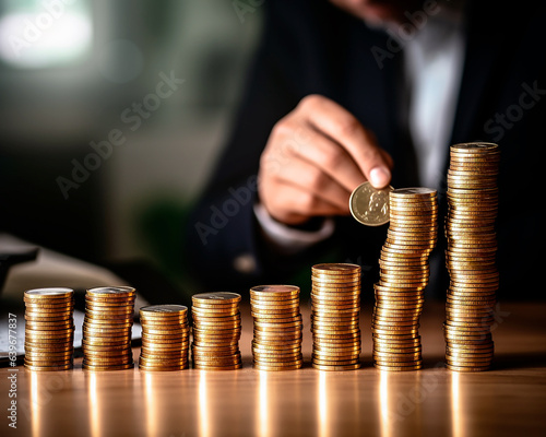 Coins columns, idealizing statistics and finance, business