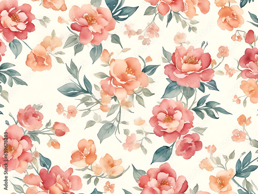 floral watercolor wallpaper texture